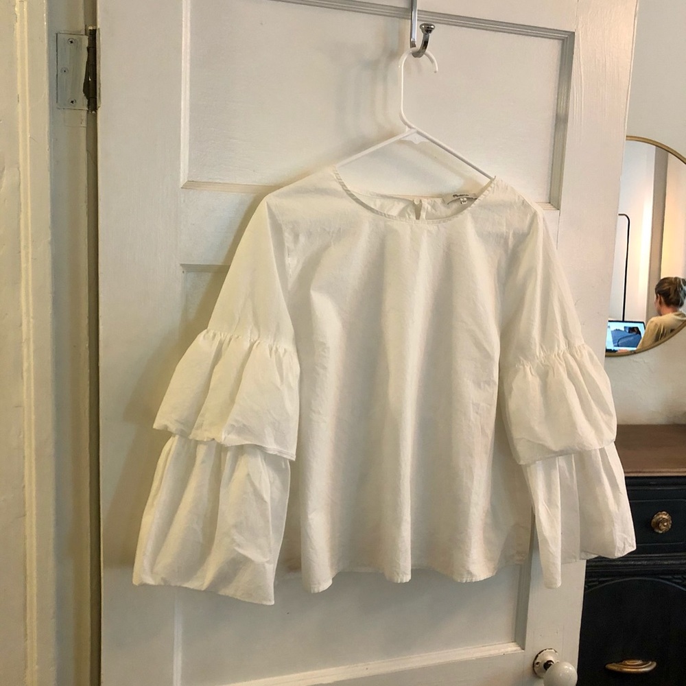 Madewell Ruffle Sleeve Top